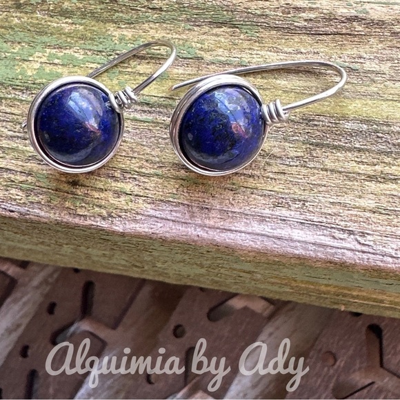 Alquimia by Ady Blue and Silver Earrings - Picture 1 of 1